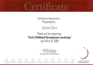 SE Certificate of Appreciation - Zayed U-AC (April 2010)